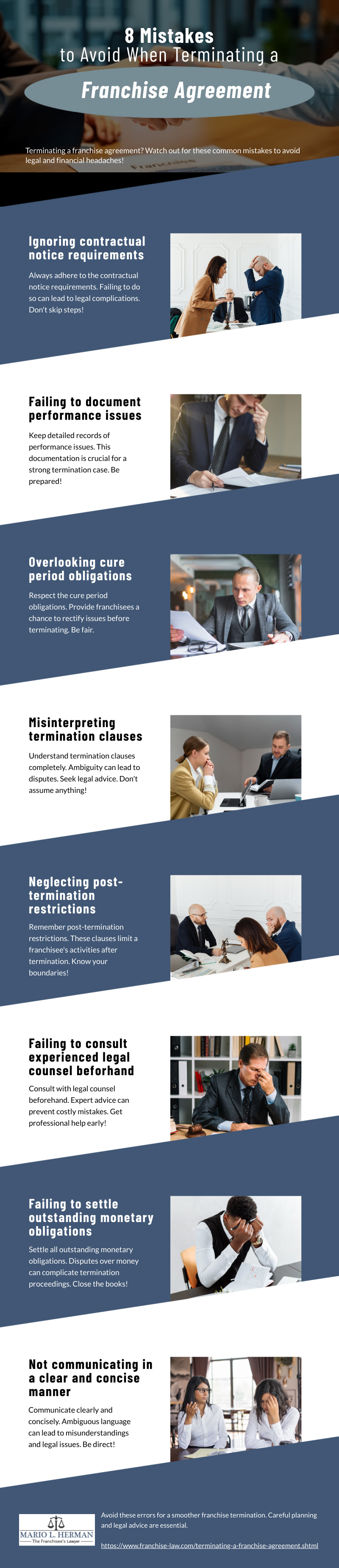 8 Mistakes to Avoid When Terminating a Franchise Agreement